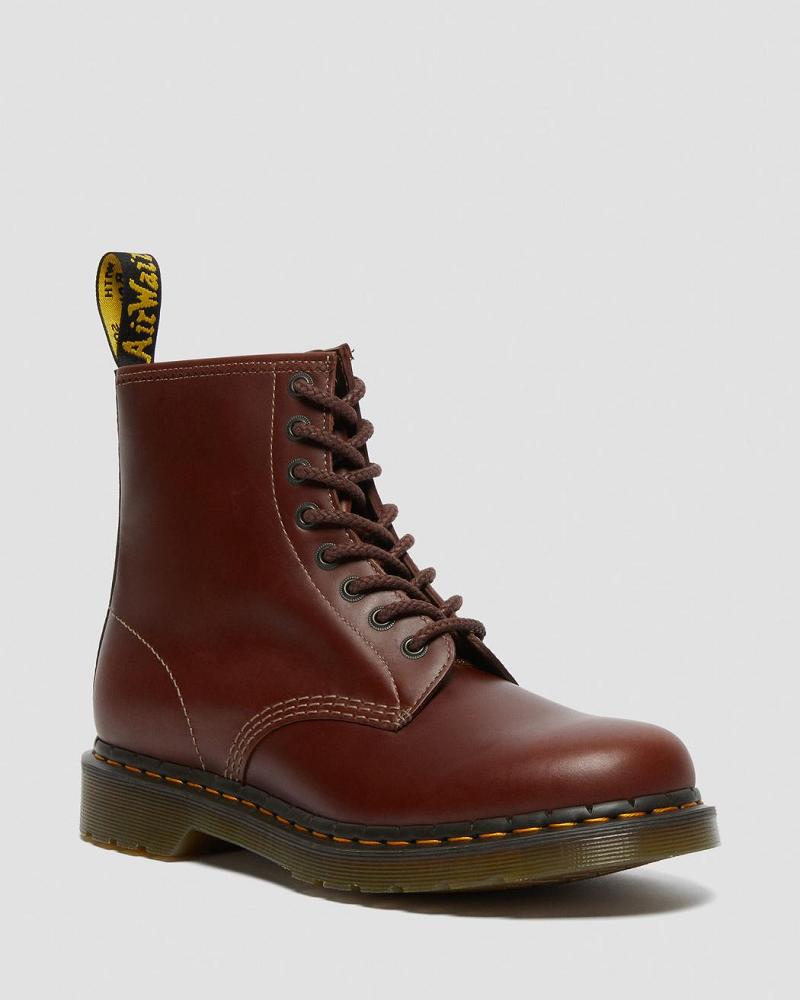 Dr Martens 1460 Men\'s Abruzzo Leren Veterlaarzen Heren Bruin Zwart | NL 292UZG